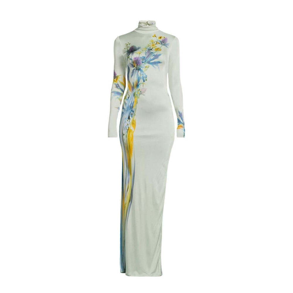 Galvan - Thistle Print Liquid Jersey Gown - FR 36